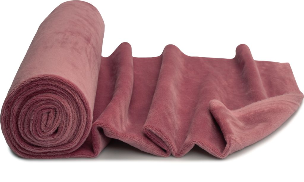 Minky Strickstoff glattes Muster, Blaubeersorbet 50 x 160 Produktbild 