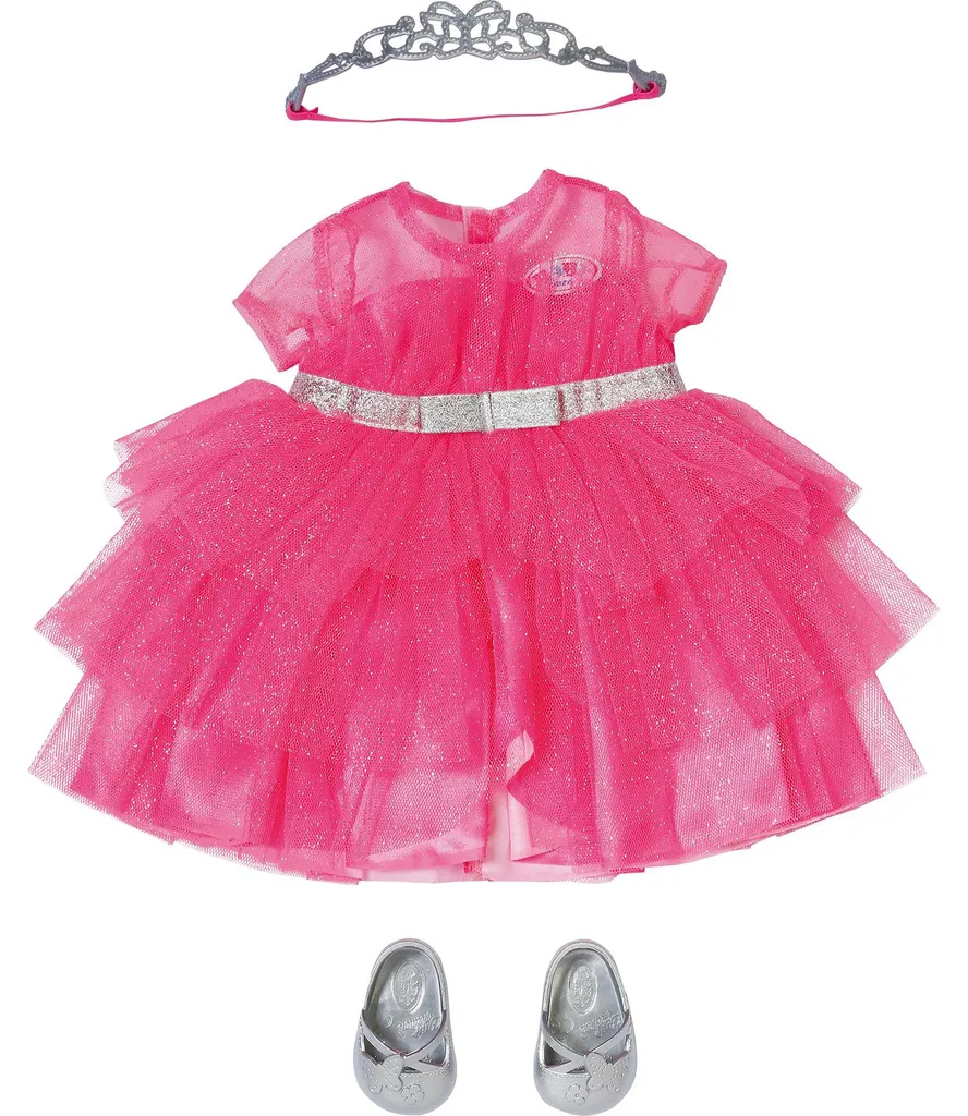 Zapf BABY born Tenue de Princesse 43cm - Robe Rose et Diadème Royal