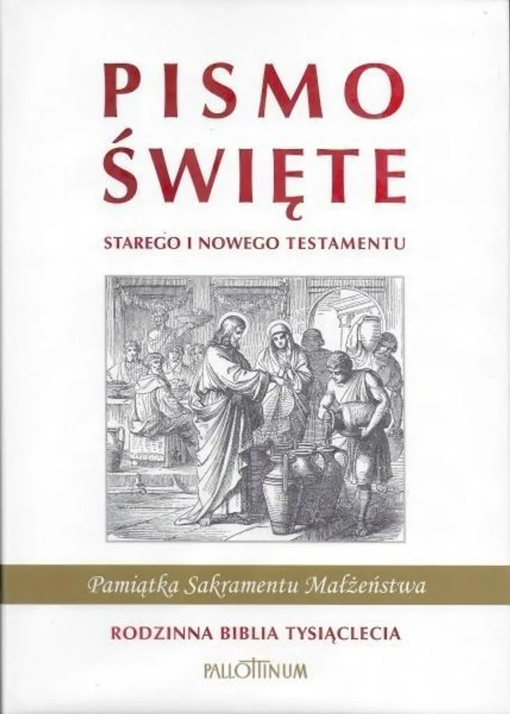 Bible Familiale de Mariage en Polonais avec Couverture Rigide Blanche