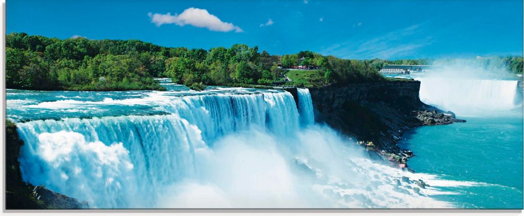 ARTland Glasbild Niagara Größe: 125x50 cm