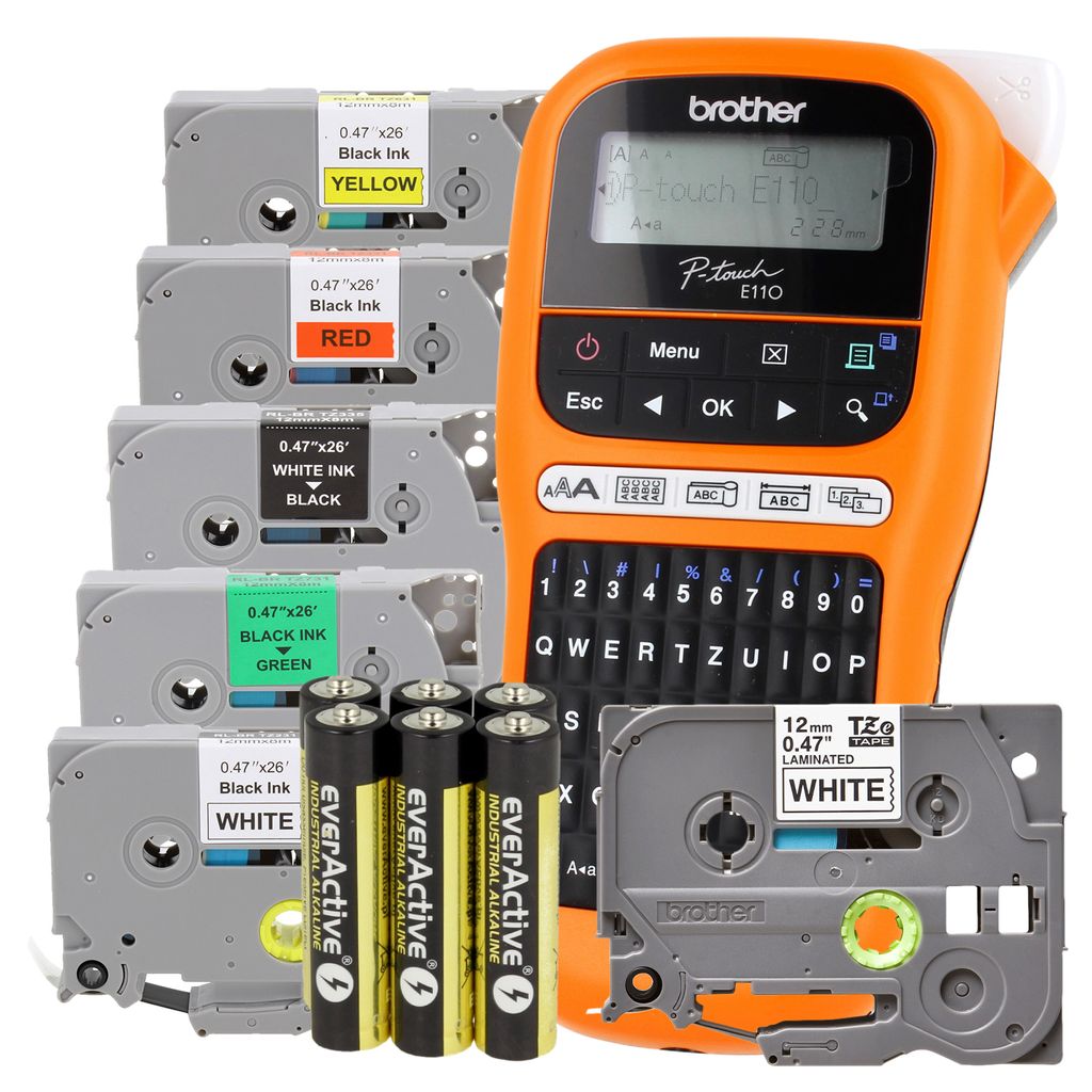 Brother Beschriftungsgerät PT-E110 mit 5 farbige Produktbild 