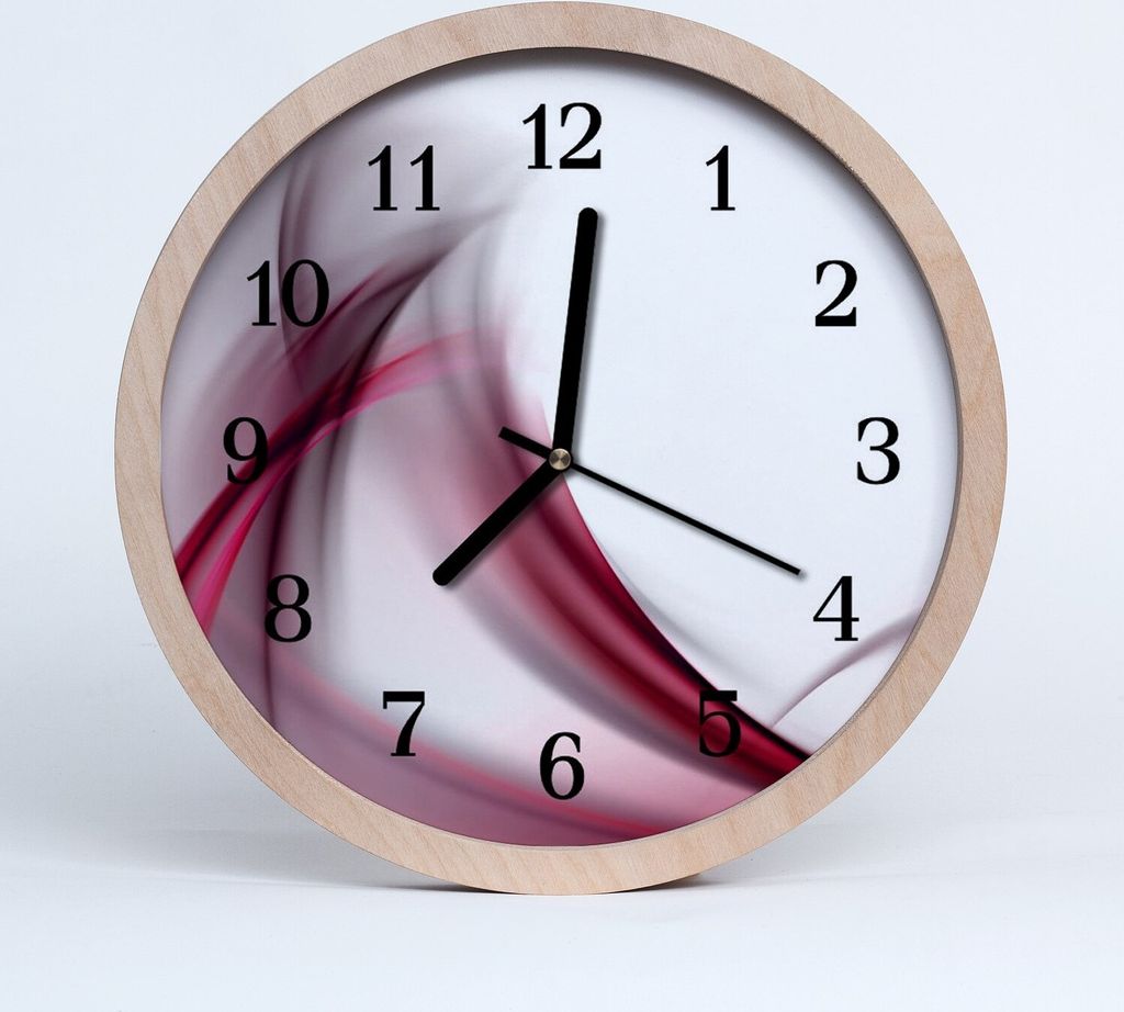 Holzuhr 30fi cm wanduhr - Kunst abstrakte Linien