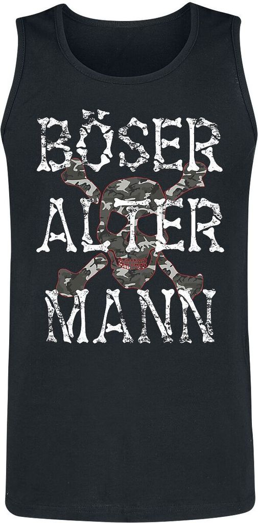 Sprüche Tank-Top Herren Böser alter Mann schwarz S