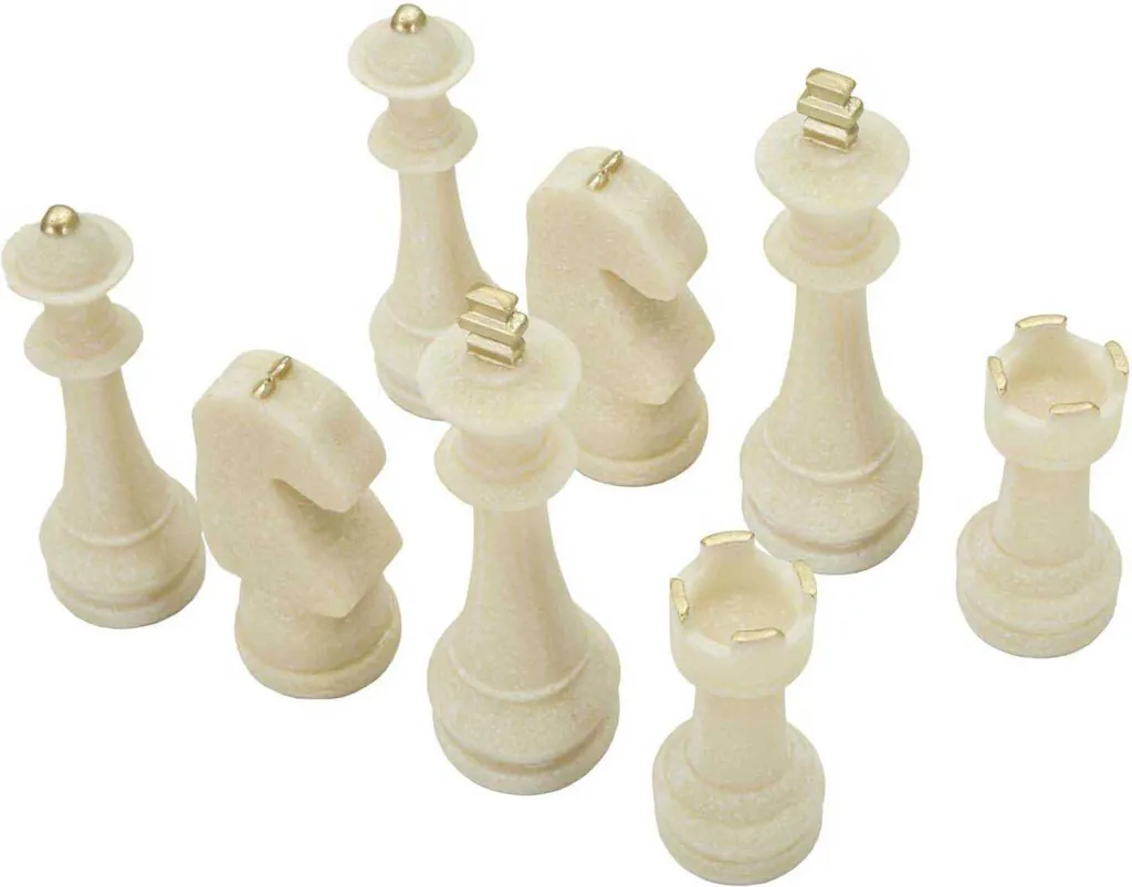 Set Scacchi Mauro Ferretti Quarzy 8 Pezzi Oro Bianco | Design Moderno - 6