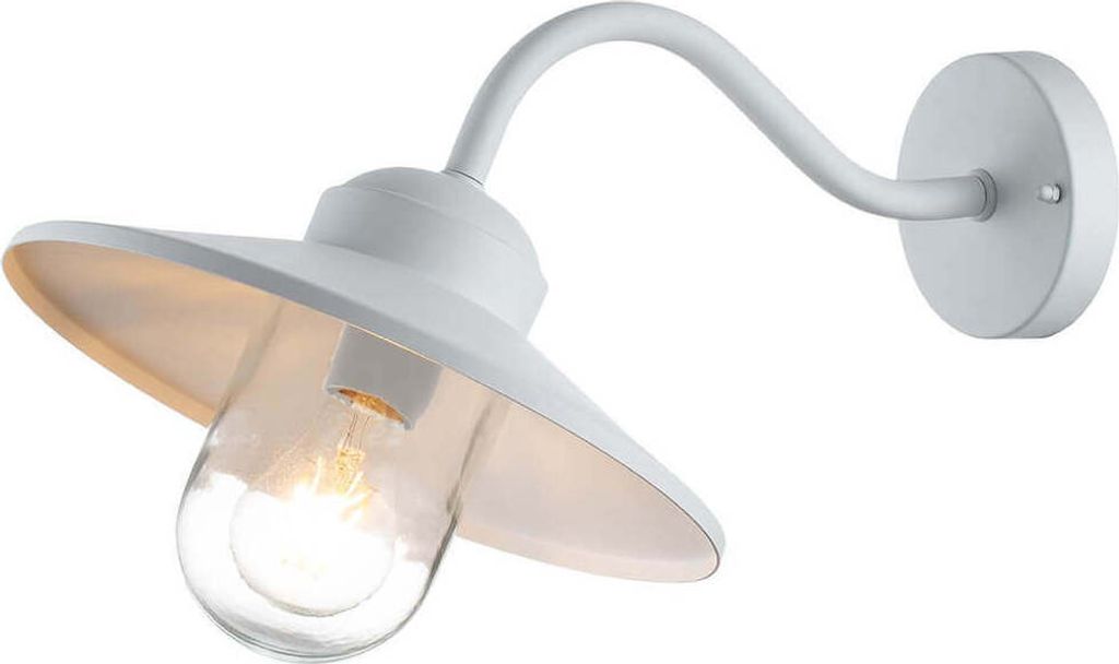 Elstead Klampenborg Außen-Wandleuchte E27 26cm Weiß IP44