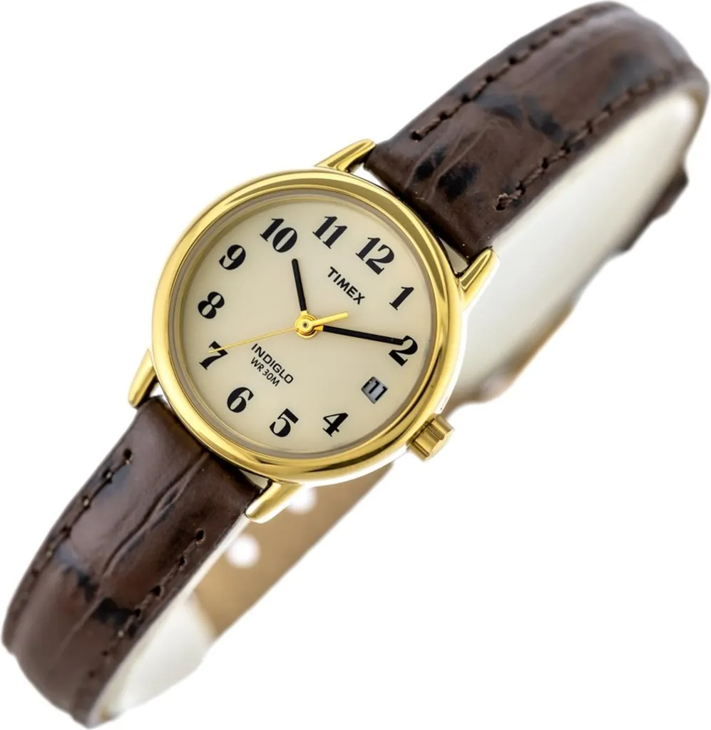 Orologio Timex T20071 Easy Reader Donna - Elegante Pelle Marrone e Oro - 2
