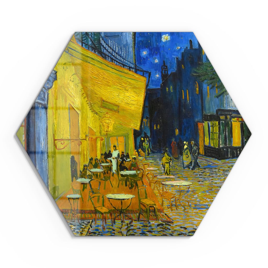 DEQORI Glasbild Echtglas 40x35 cm 'Nächtliche Gelassenheit' Wandbild Bild modern Deko