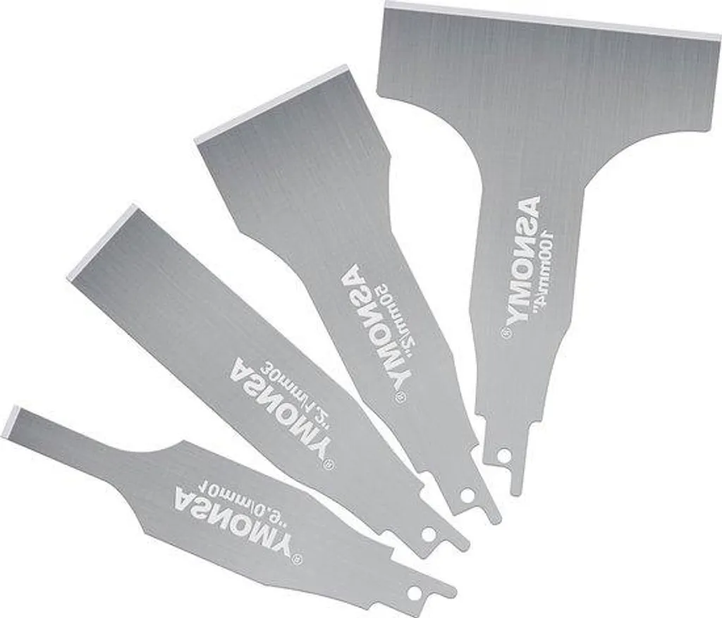 Lames de racloir électriques lot de 4 en acier inoxydable pour murs