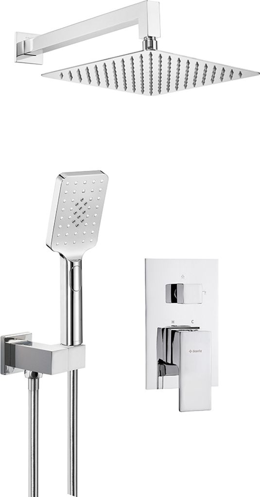 Unterputz-Duschsystem modern in silber ANEMON-30