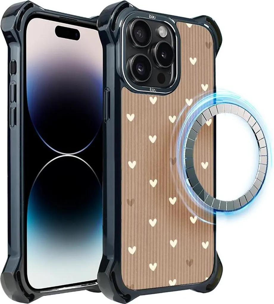 Coque iPhone 14 Pro Max IBIZU DropGuard Ultra MagSafe Boho Powder Hearts