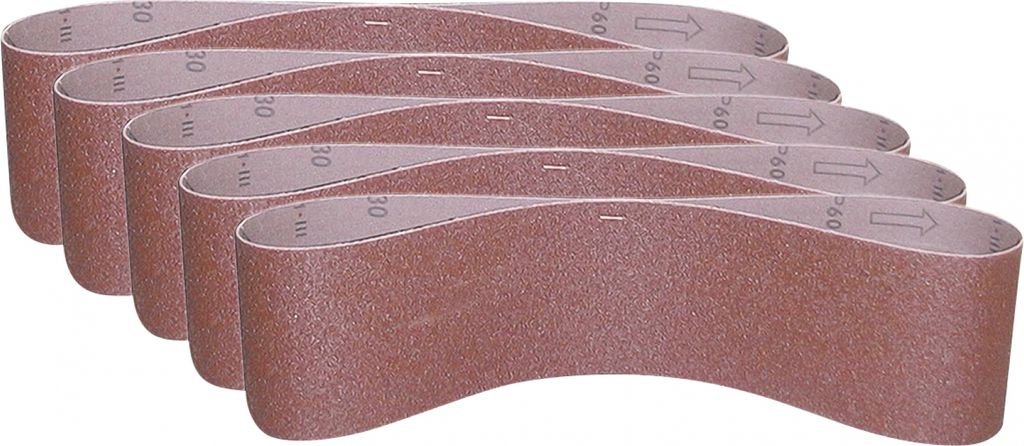 Güde 38362 Schleifband K100 SB 150x1220 mm 5-tlg. (passend zu Güde #38352 Band und Tellerschleifer GBTS 1100) Rot