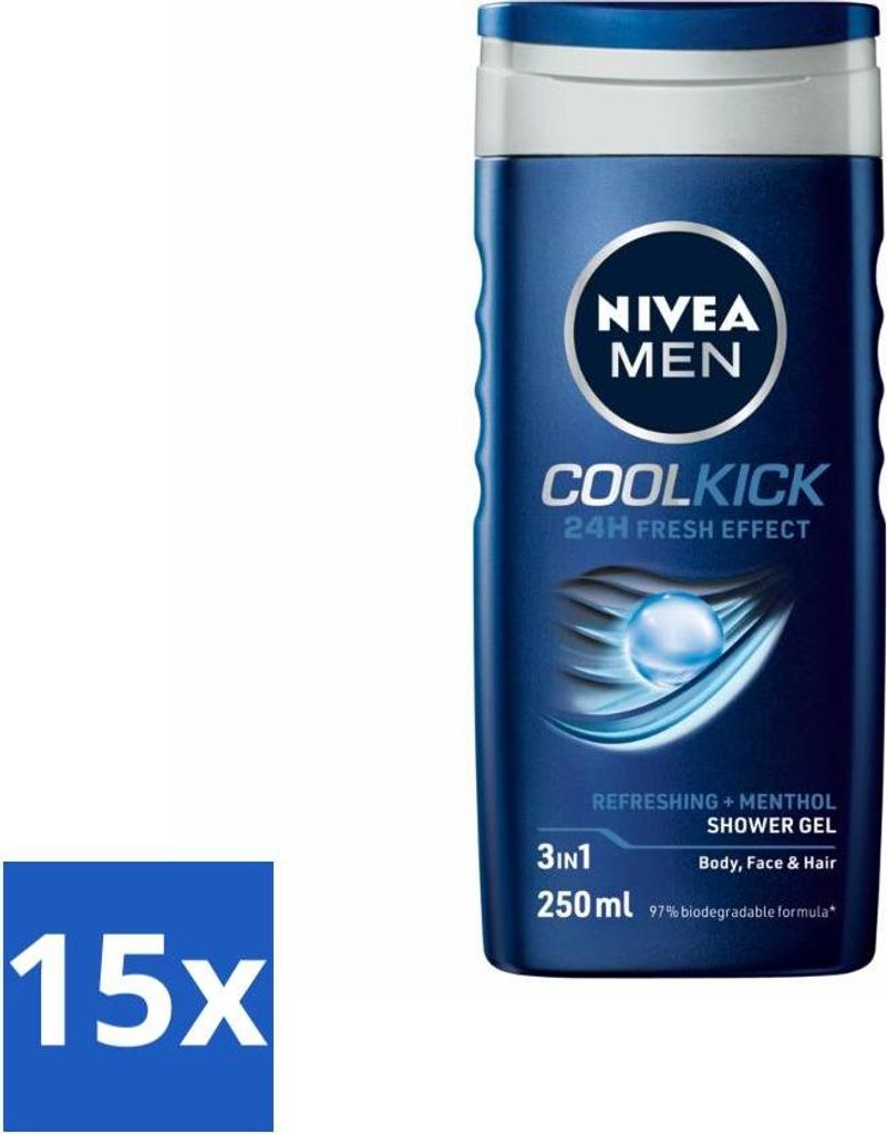 NIVEA MEN - Duschgel - Cool Kick - 250 ml - Vorteilspack - Produktbild 