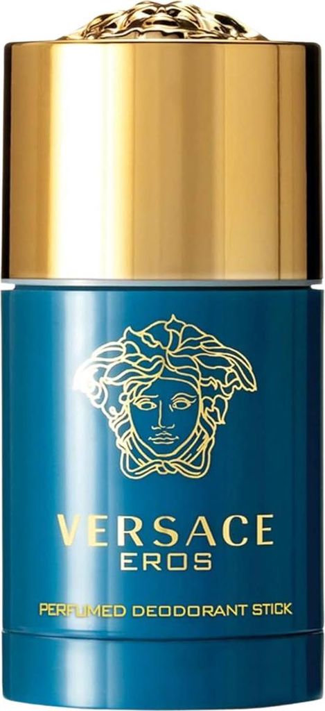 A product shot of a Versace Eros perfumed deodorant stick.