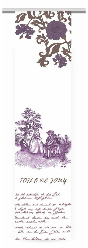 Flächenvorhang „Toile-de-Jouy“- Größe (HxB) 245x60cm
