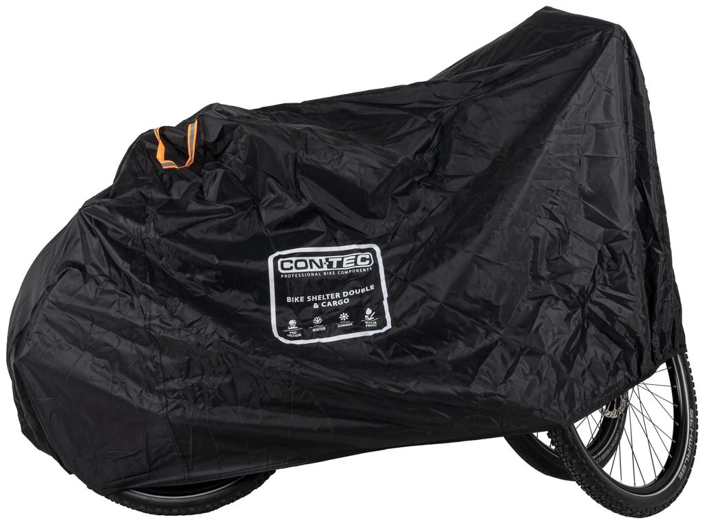 Contec Shelter Double/cargo Fahrradabdeckung Schwarz Schwarz One Size