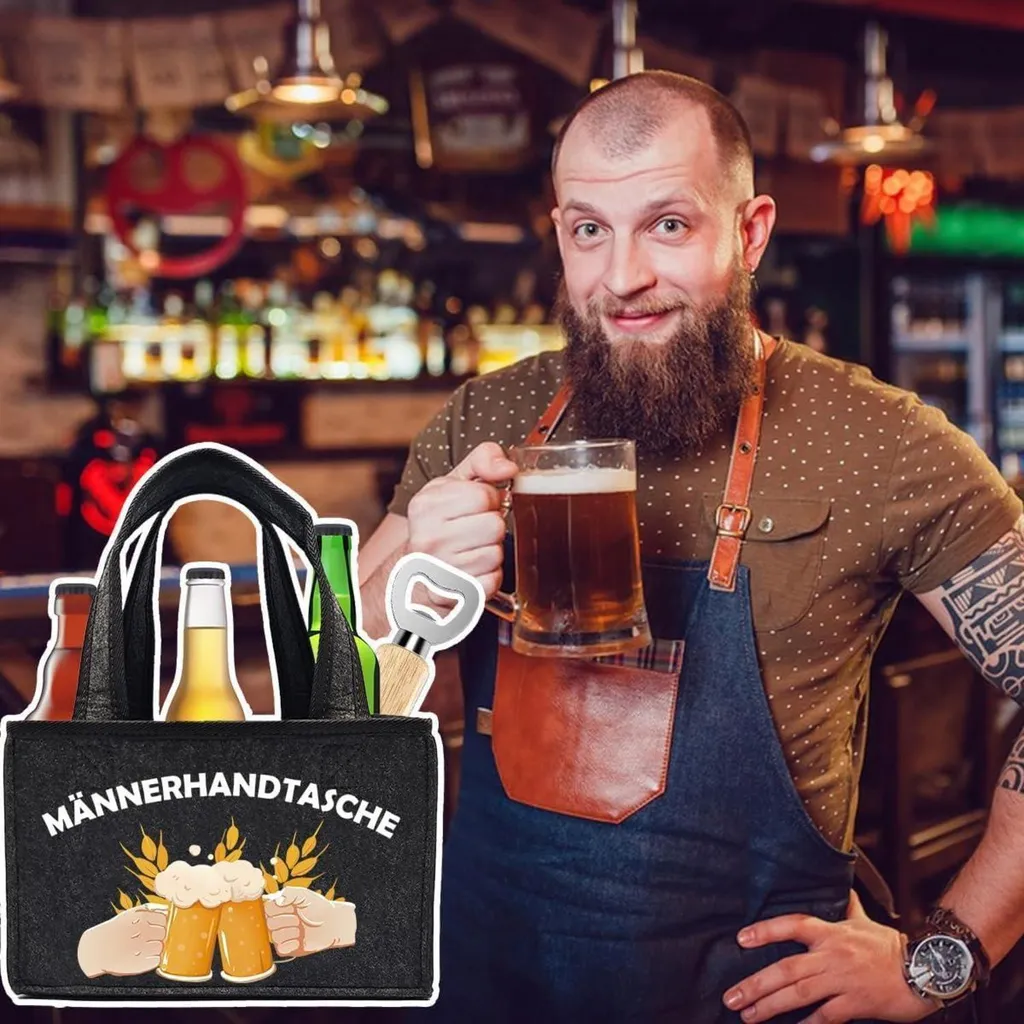 Porte-bière 6 bouteilles en textile - Sac de transport homme robuste