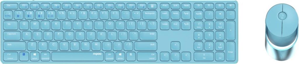 Rapoo 9850M Blau QWERTZ Kabelloses Multi-Mode-Deskset Produktbild 