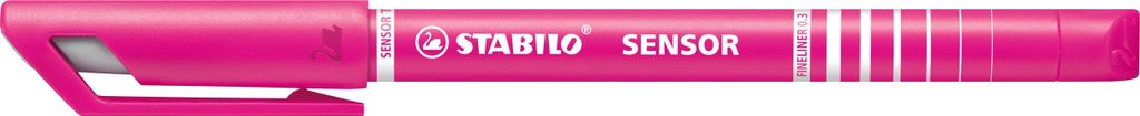 Fineliner mit gefederter Spitze - STABILO SENSOR F - fein - Einzelstift - pink