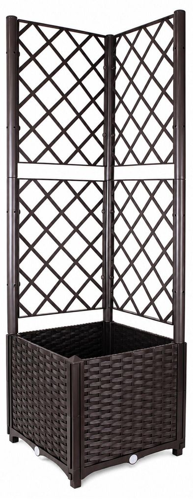 Aga Záhradný kvetináč s trelážou 40x40x135 cm Tmavo hnedý Obrázok produktu 