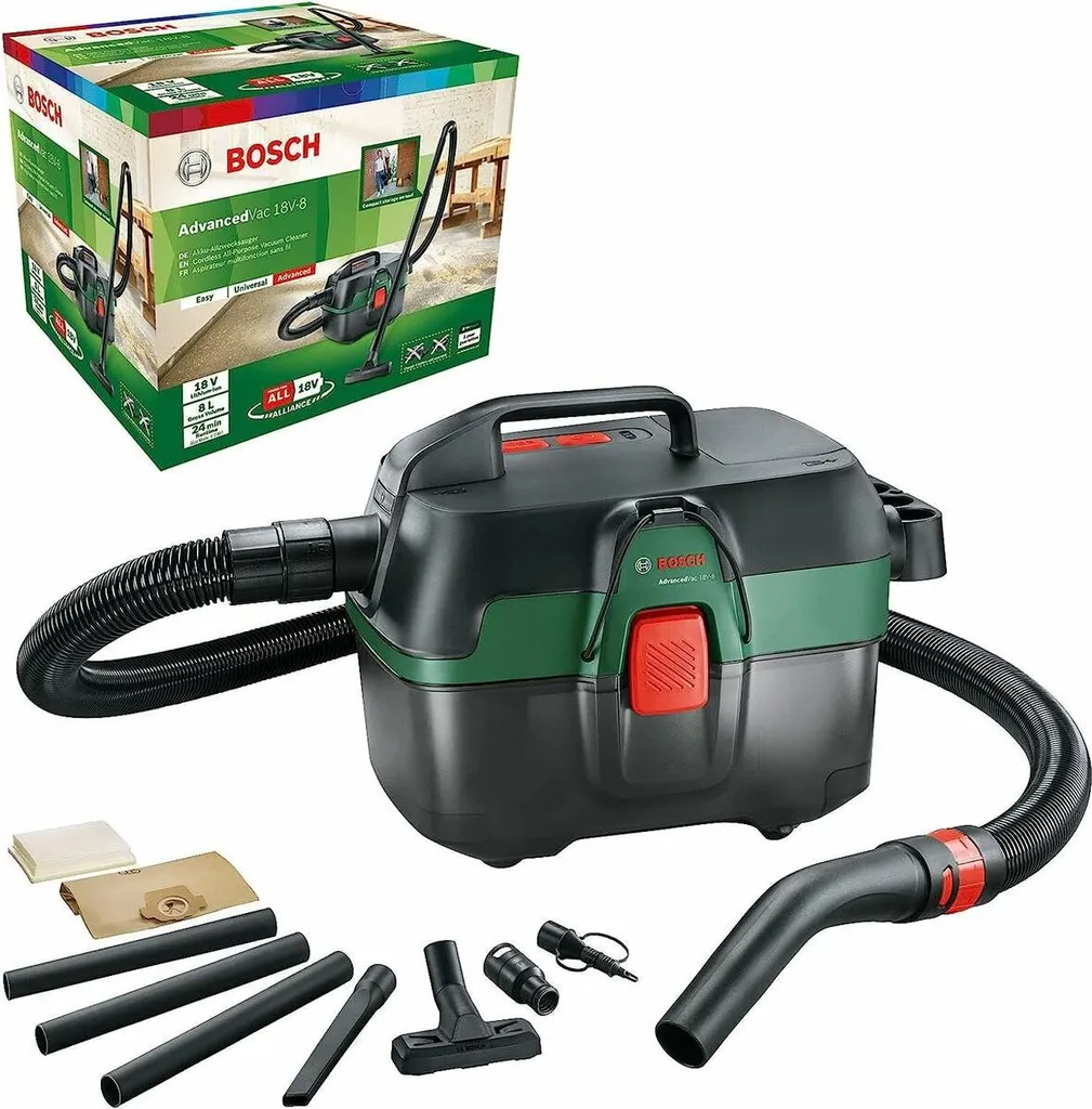 Aspirateur Bosch AdvancedVac 18V-8 : fini les poussières et l'eau
