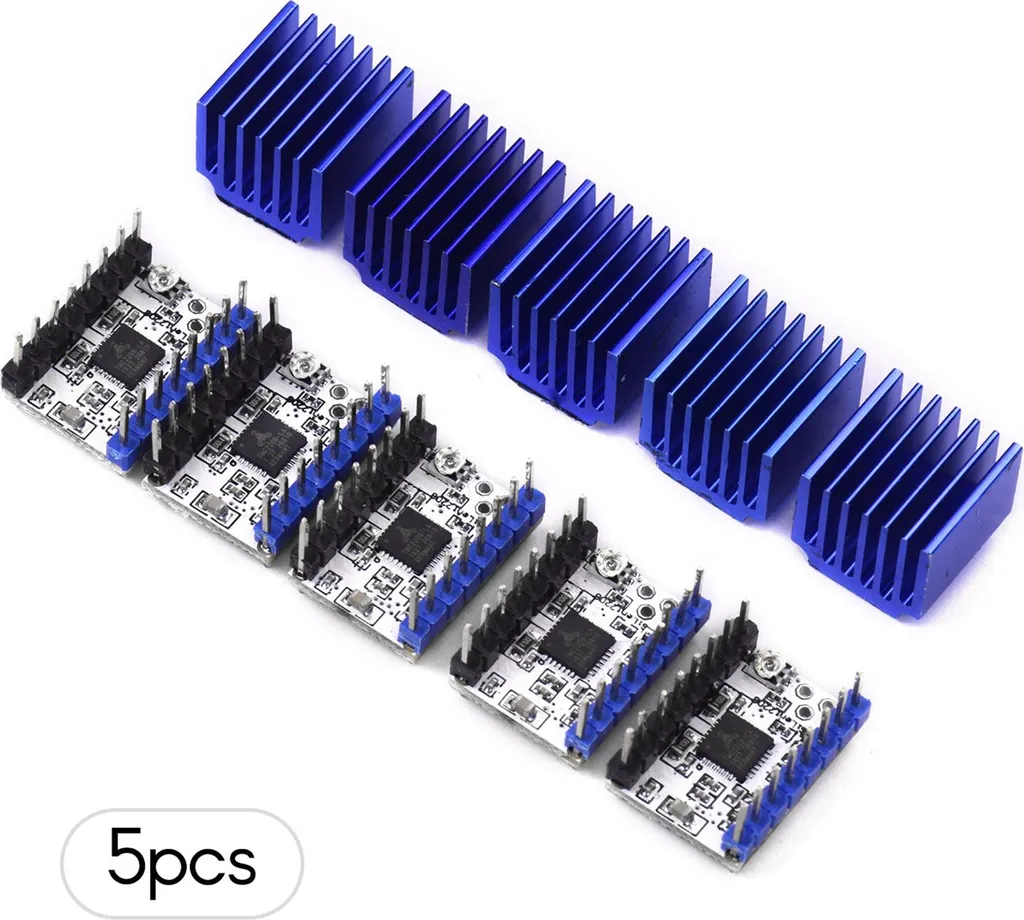 5 Modules TMC2208 V1.2 Pilote Moteur Pas à Pas avec Dissipateurs