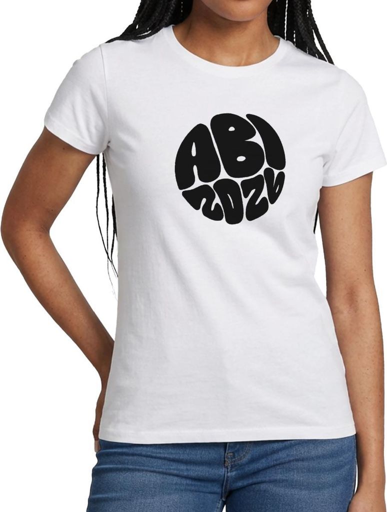 Spreadshirt Abi 2026 Abschluss Jahrgang Frauen T-Shirt, L, Weiß