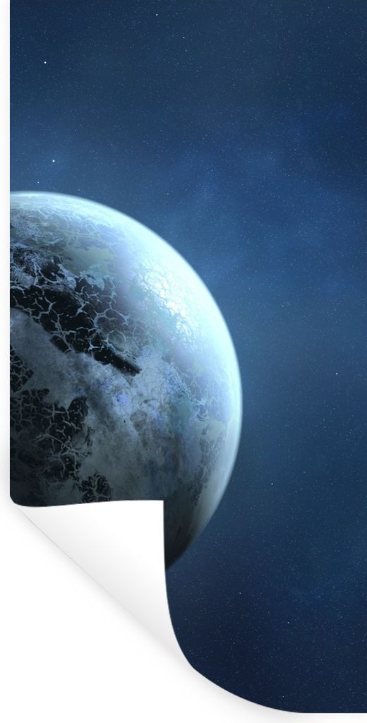 MuchoWow Wandtattoo Wandsticker Wandaufkleber Eine Illustration eines Planeten 20x40 cm Selbstklebend und Repositionierbar - Selbstklebend - Foto...