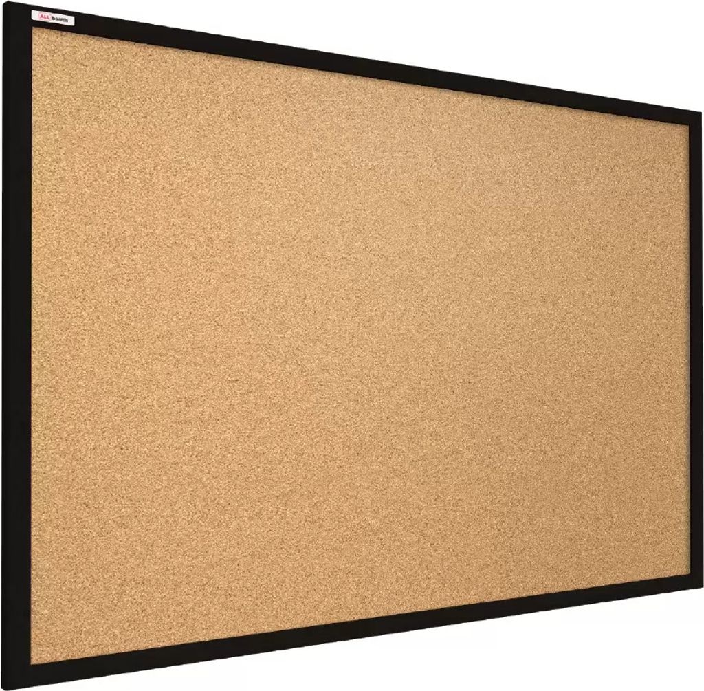 Korková nástěnka v černém dřevěném rámu 120x90 cm Obrázek produktu 1