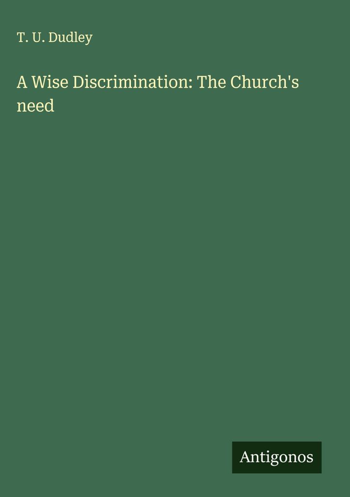 Eine kluge Unterscheidung: Das Bedürfnis der Kirche