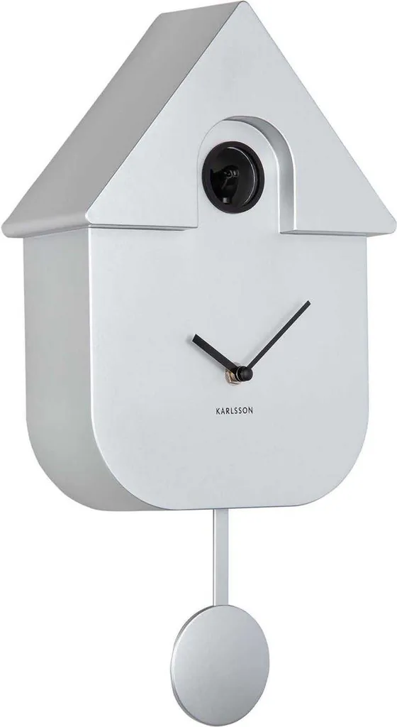Horloge Murale Lisible et Légère Argent Karlsson KA5867SI sans Câble