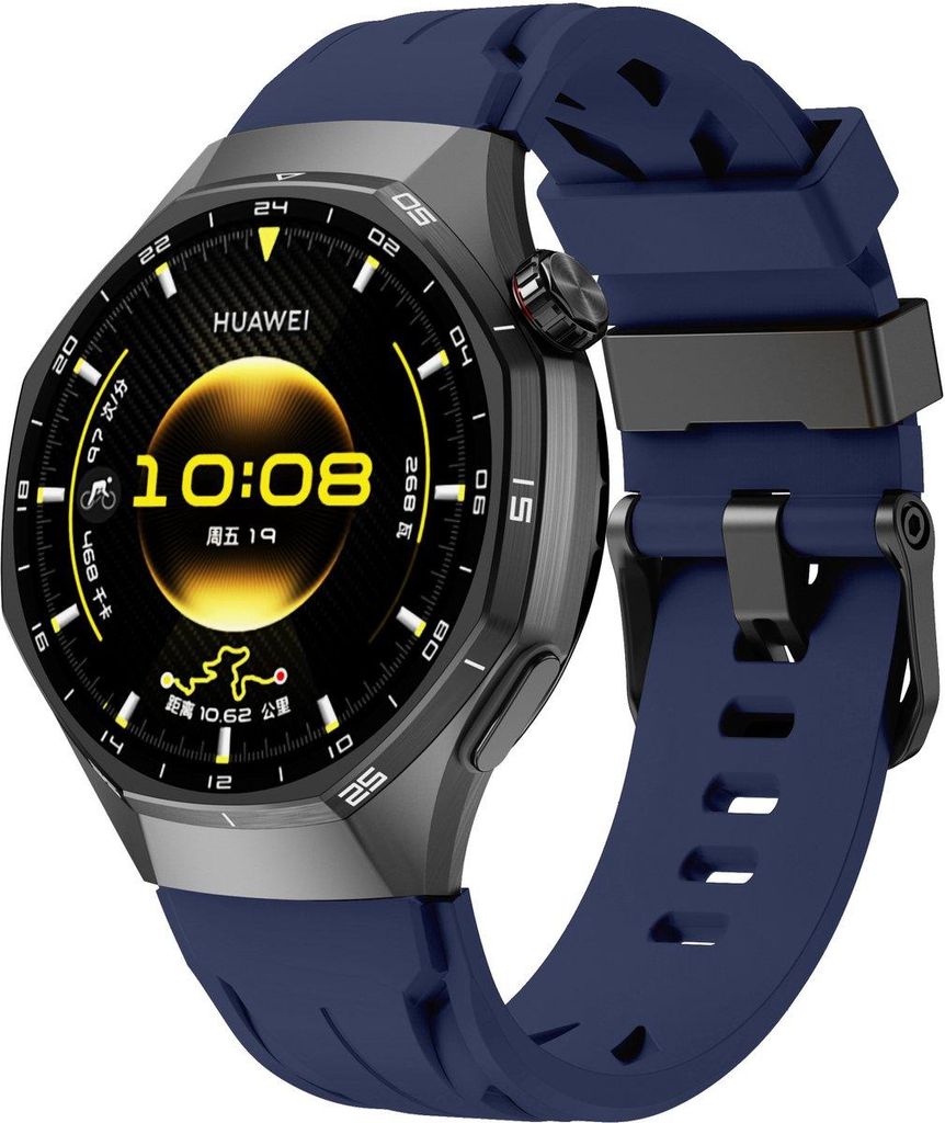 Stravo 20 mm Silikon Sportarmband Racing Design für Samsung Galaxy Watch 7 6 5 4 FE und Garmin Vivoactive Venu Forerunner Vivomove - Blau