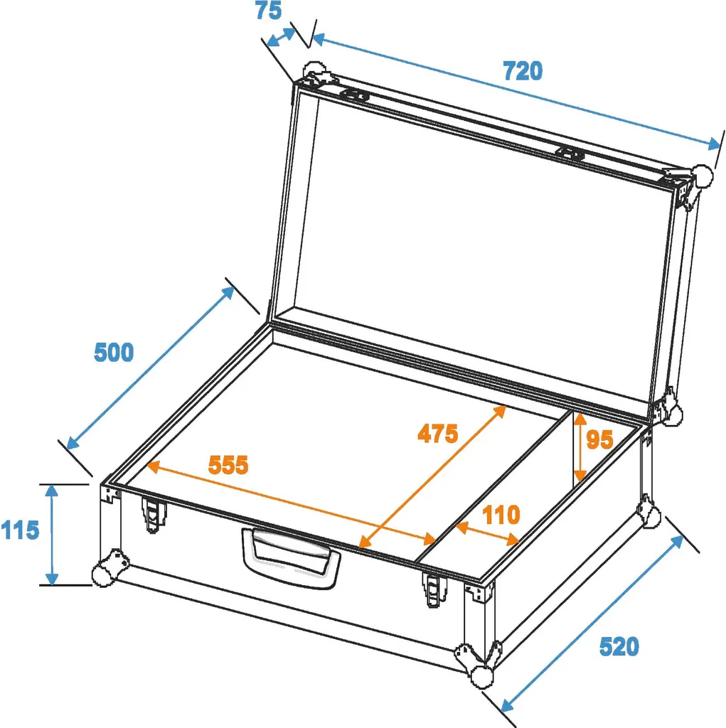 Valise universelle ROADINGER K-2 robuste avec intérieur personnalisable - 4