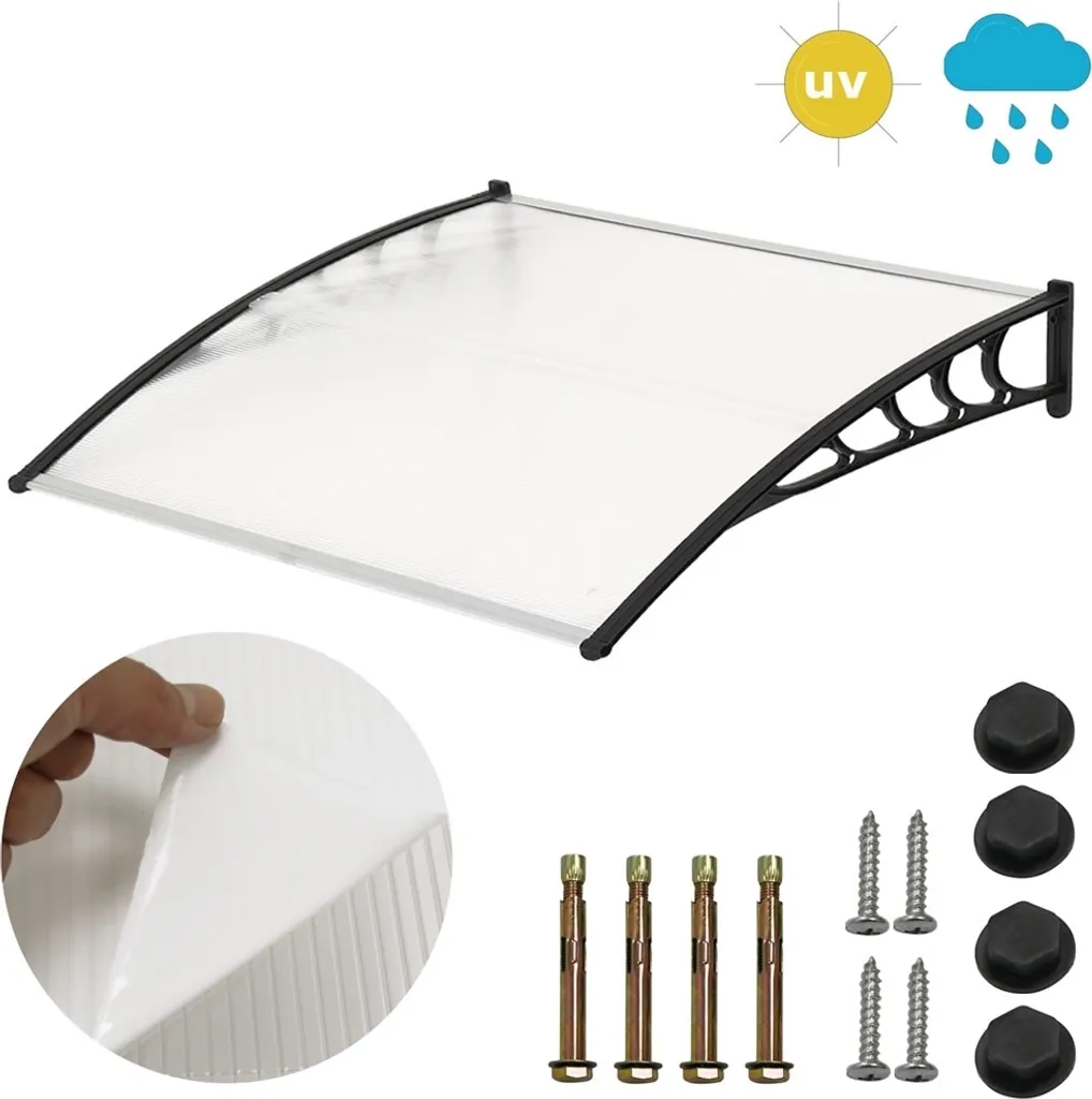 Pensilina Policarbonato 120x90 - Specifiche Alluminio e Resistenza UV