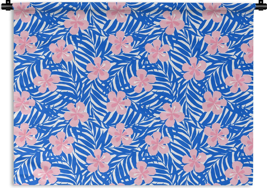 MuchoWow Wandteppich Wandbehang Hawaii - Blüte - Tropisch - Muster 120x90 cm Tapisserie Dekoration Wandtuch - Wohnen - Aufhänger für die Wand