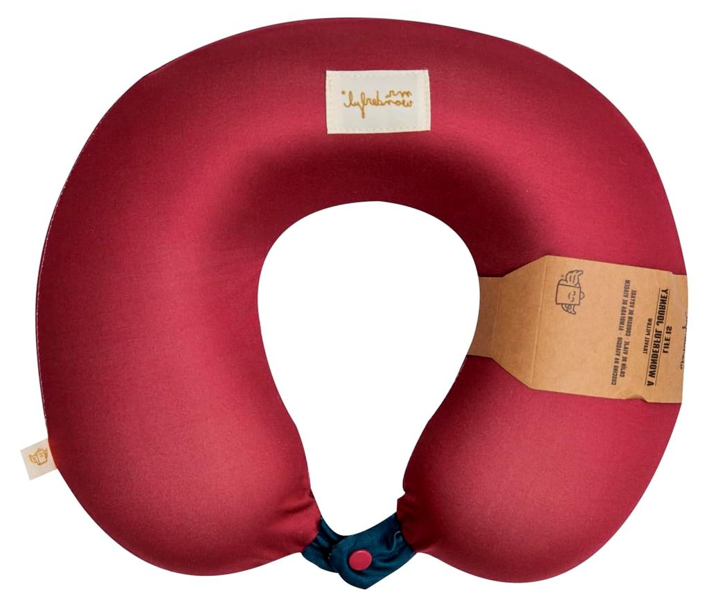 Reisekissen – Granat – Nackenkissen für Reisen – aus Polyester
