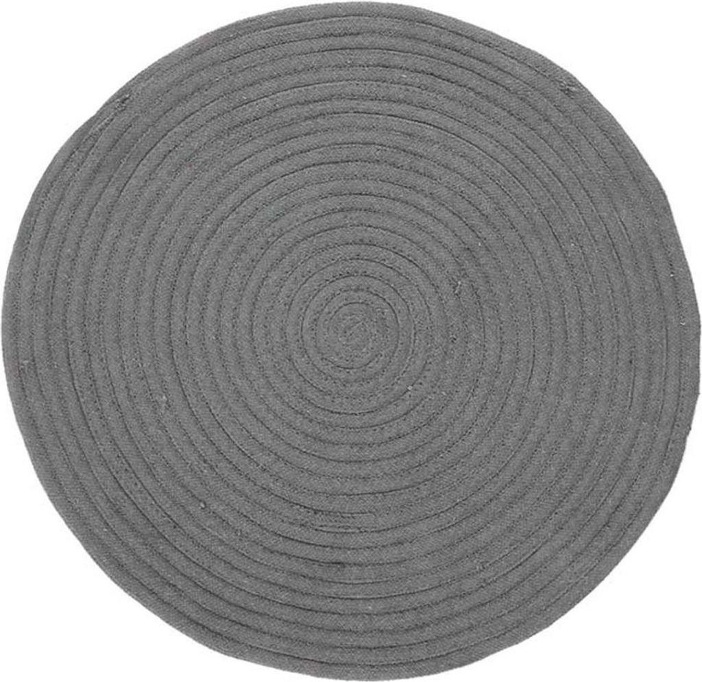 Tappeto in cotone effetto corda grigio diam.70 Immagine del prodotto 