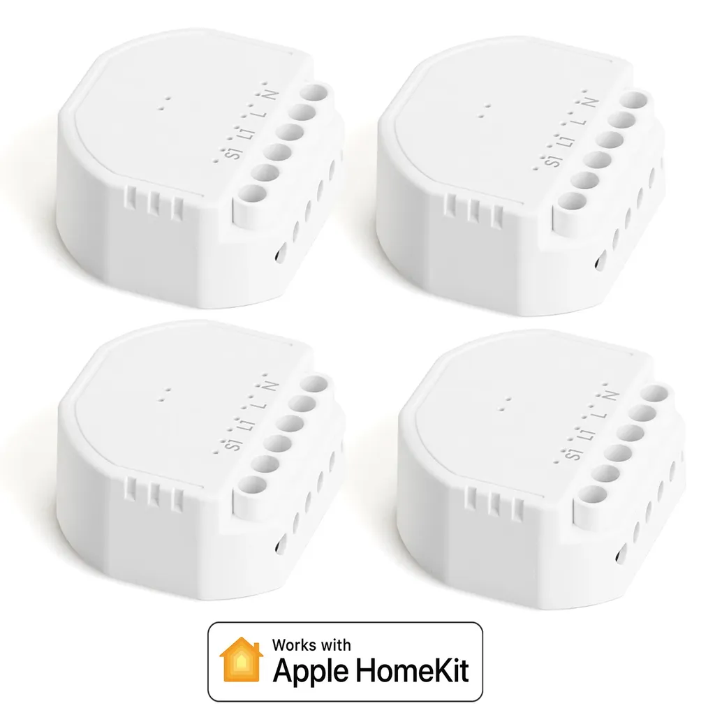 Module Commutateur Connecté HomeKit et Wi-Fi - Commande Vocale par 4 Unités