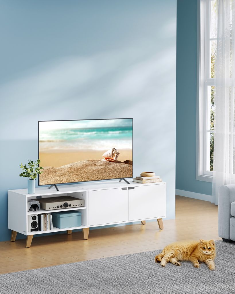 VASAGLE Lowboard TV-Schrank, Lange 160 cm, für Fernseher bis zu 65 Zoll