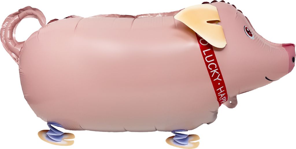 Oblique Unique Folien Luftballon Schwein Walking Tier Produktbild 
