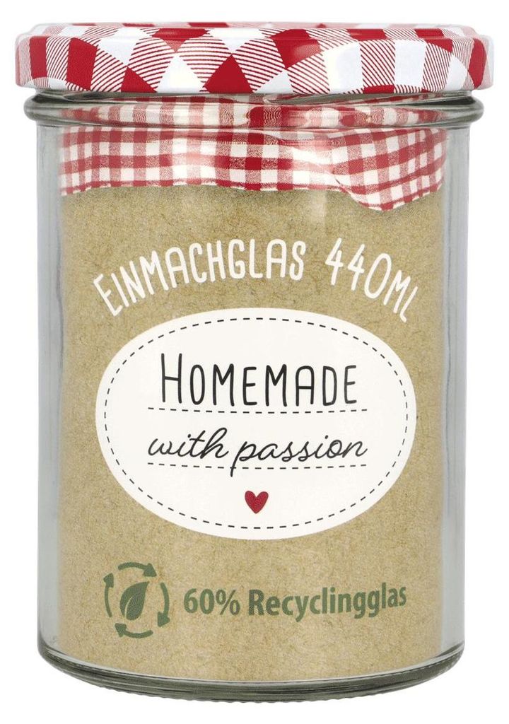 15er Einmachglas 440 ml - Germany mit Bluesealring im Deckel