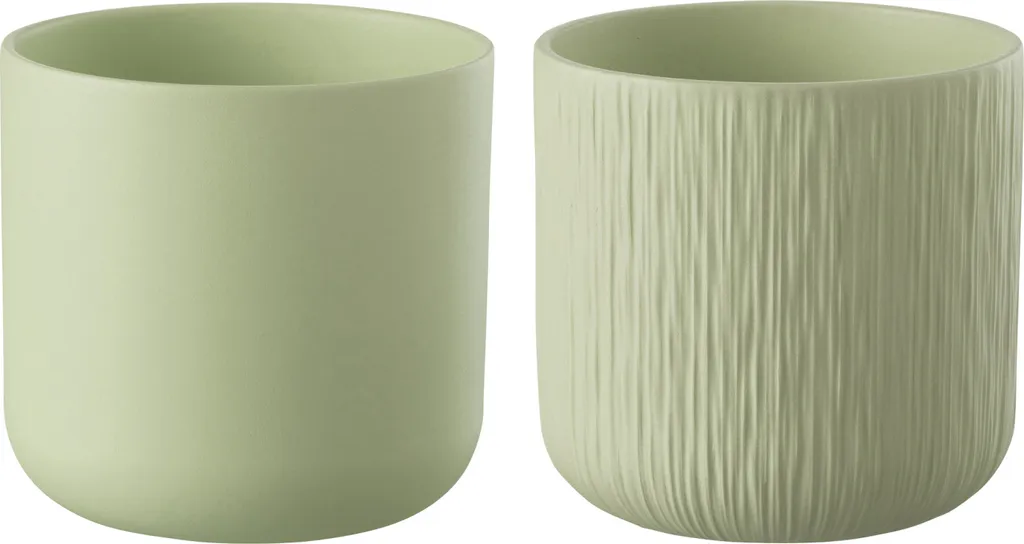 Cache-pot en Céramique Gen Pistache J-Line XXL 26,5 cm pour Grandes Plantes