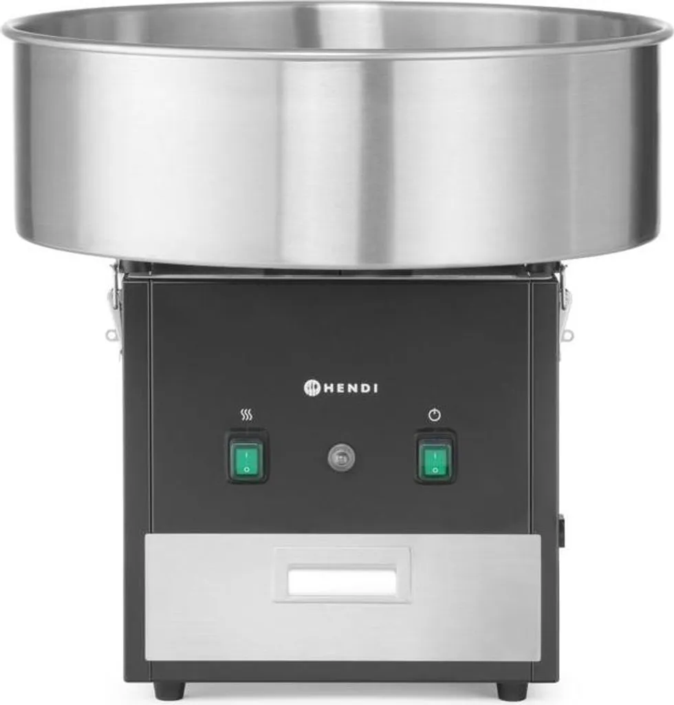 Machine à barbe à papa HENDI noire avec bol inox et tiroir - Modèle Pro