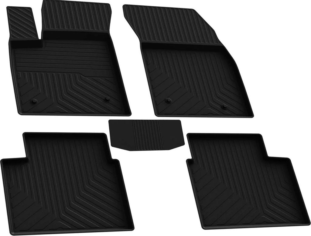 Fußmatten 3D Automatten Gummimatten für Ford Focus mk4 2019-2025 Schwarz 4tlg