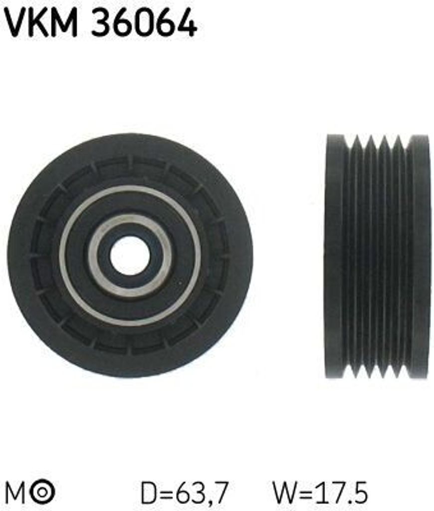 SKF VKM 36064 Spannrolle Keilrippenriemen für OPEL Movano Kastenwagen (X70) Movano Bus (X70) Movano Pritsche / Fahrgestell (X70) für RENAULT