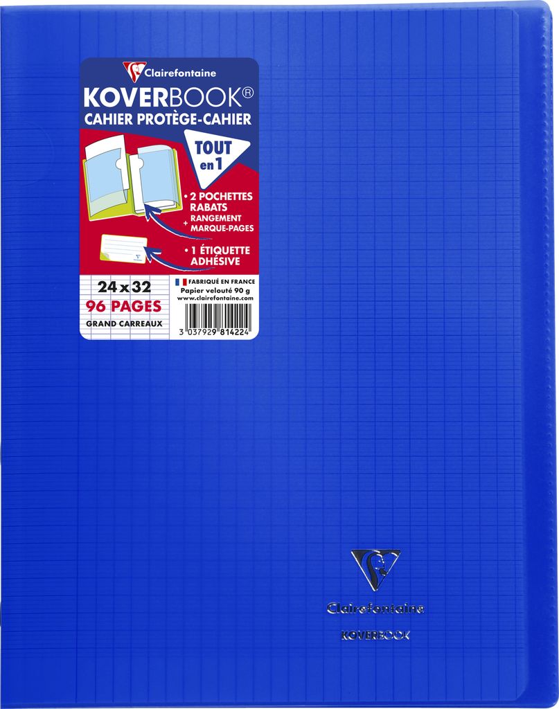 Clairefontaine 10x Koverbook, Heft 24x32cm, 48 Blatt 90g Marineblau 981422C