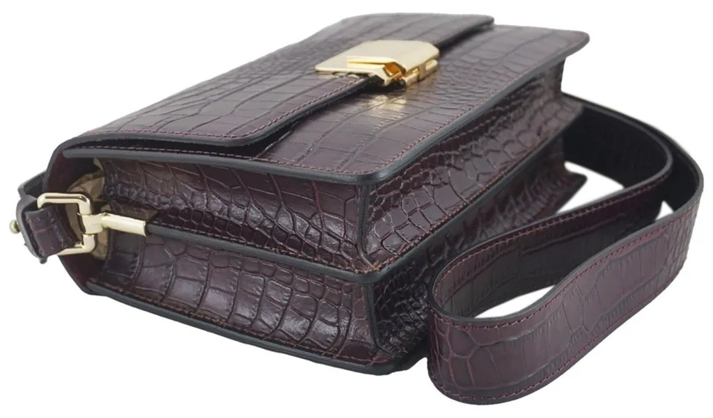 Sac à main Barberini's 7475 cabas en cuir grainé pour femme marron