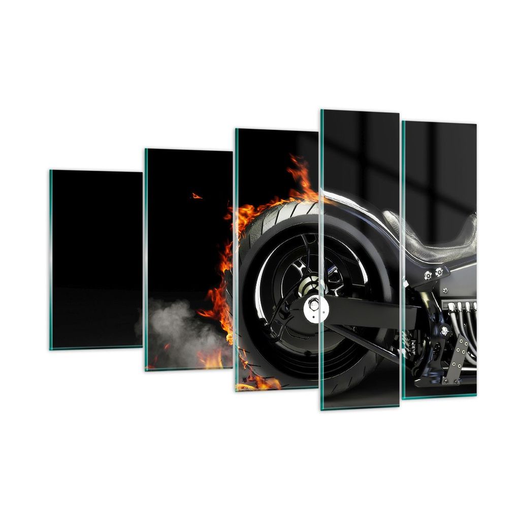 Bilder auf glas - Zerhacker geschwindigkeit stahl mann - 150x100cm - Glasbilder - Wandbilder - Kunstdruck - Wanddekoration aus Glas - Glas Bilder -...
