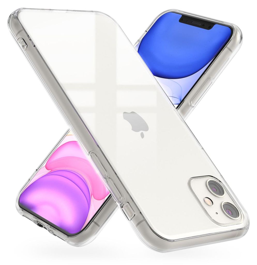NALIA Hartglas Handy Hülle für iPhone 11, Durchsichtiges Produktbild 