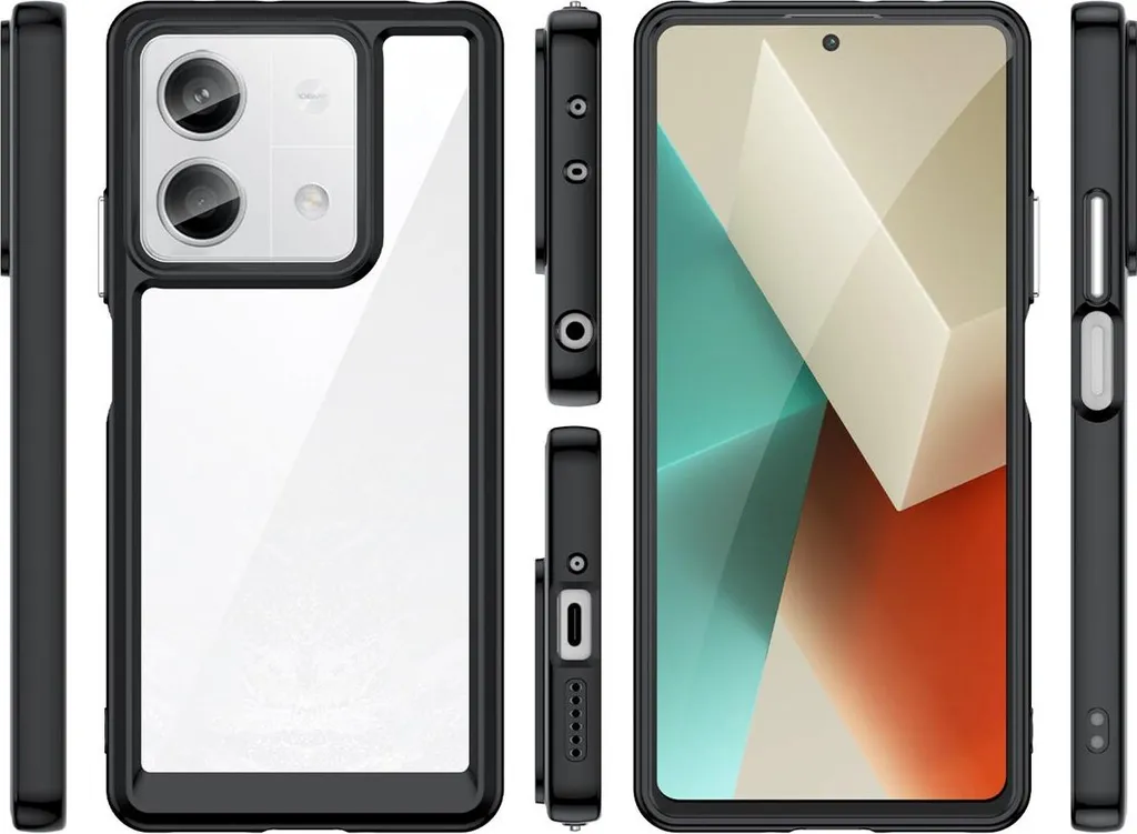 Custodia Bumper per Xiaomi Redmi Note 13 5G nero - 2