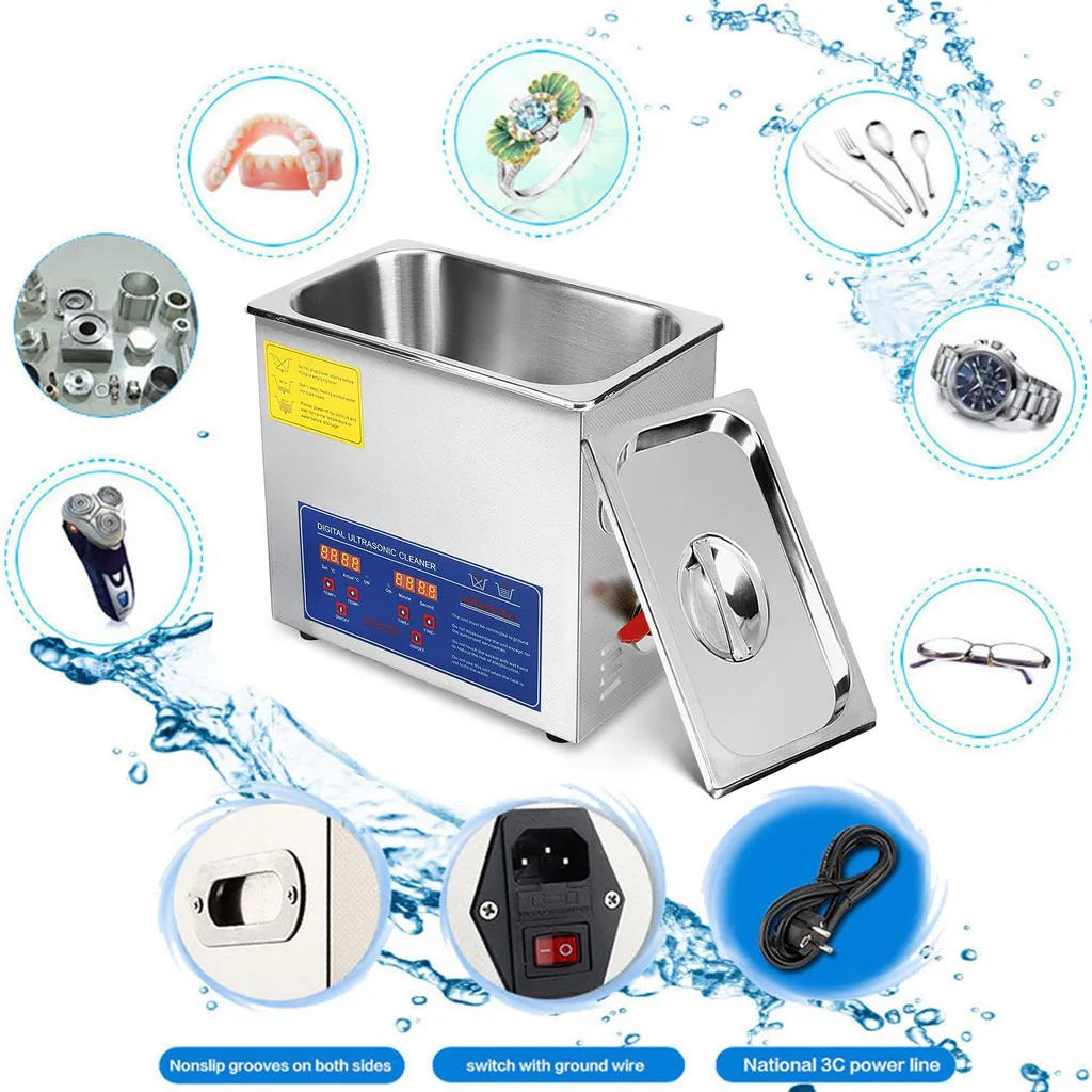 Nettoyeur ultrasons numérique 10L avec cuve inox et réglage de chauffe - 3
